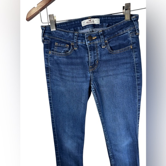 Hollister women's fully fitted ankle pant in blue size w23 L 29 Juniors - Picture 5 of 11